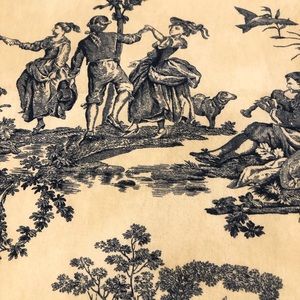 William Sonoma Toile large rectangular table cloth EUC